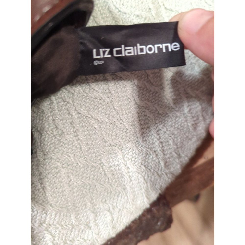 VINTAGE Liz Claiborne Basket Weave Woven Brown Shoulder Purse Bag! - Picture 8 of 8